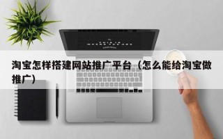 海门淘宝怎样搭建网站推广平台（怎么能给淘宝做推广）